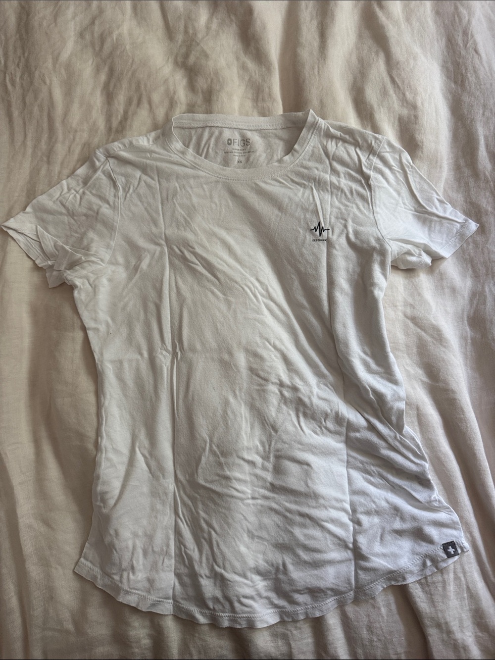 White Crew Neck  T-Shirt with Subtle Logo